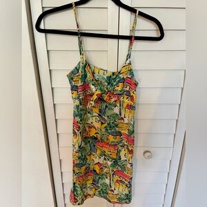 Forever 21 Tropical Town Spaghetti Strap Dress